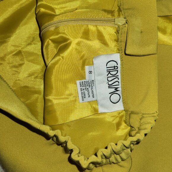 Carissimo Chartreuse Pencil Skirt - Vintage - Picture 3 of 6
